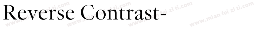 Reverse Contrast字体转换